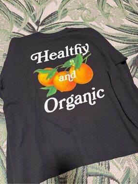 Larry June Midnight Organic Flannel Shirt Healthy and Organic Black Large NEW